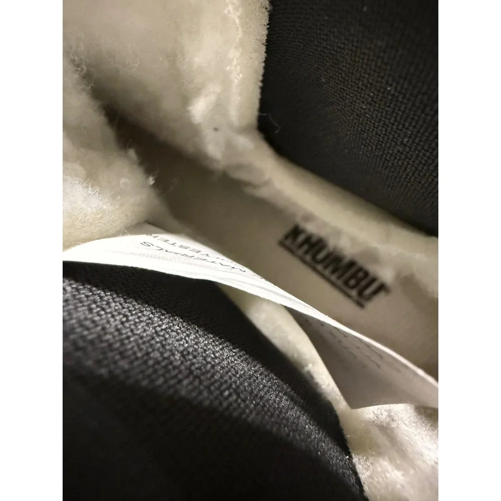 Khumbu Camille Black Faux Fur Lined Chelsea Rain Boots Ankle Waterproof Mens 7M